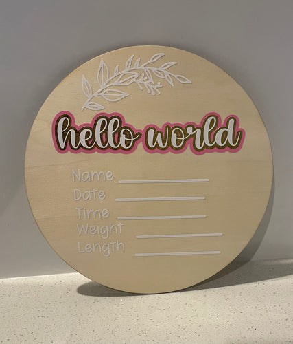 Hello world announcement plaque