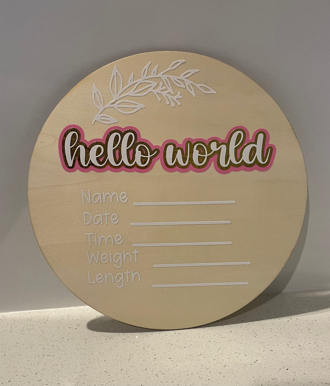 Hello world announcement plaque