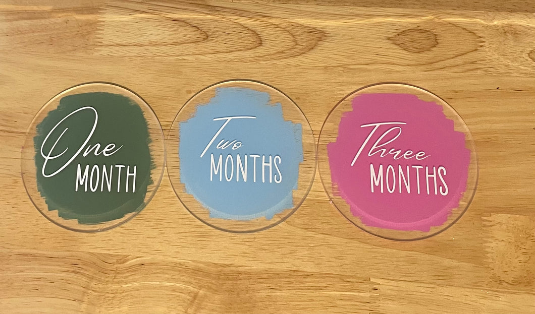 Acrylic Milestone Discs - Painted