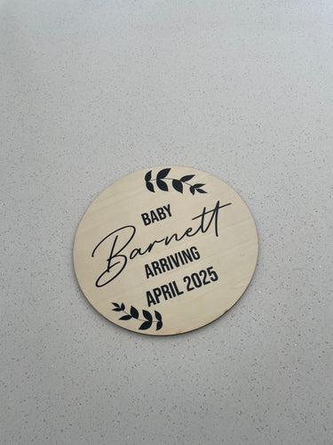 Pregnancy Announcement Plaque