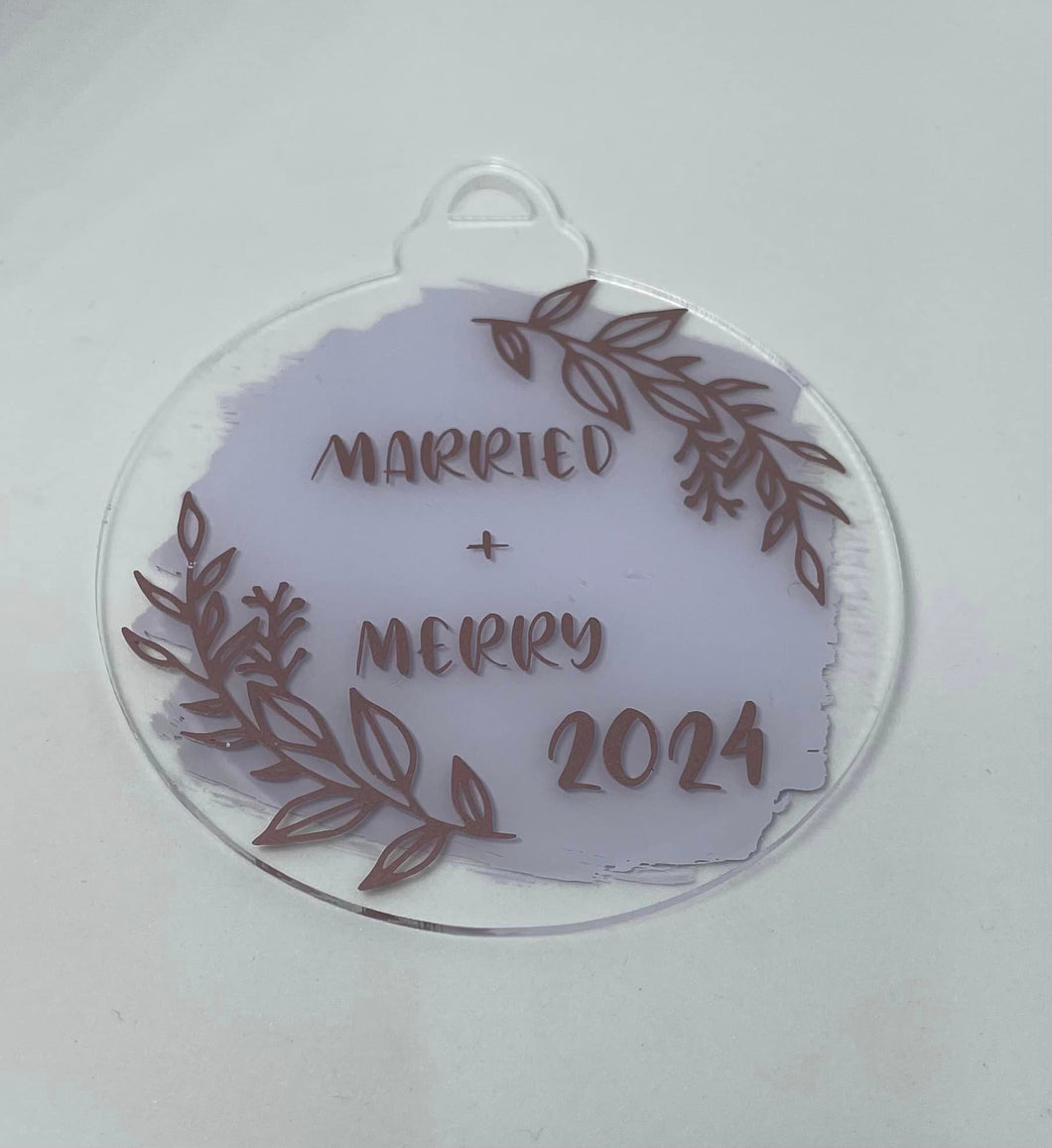 Married & Merry Bauble